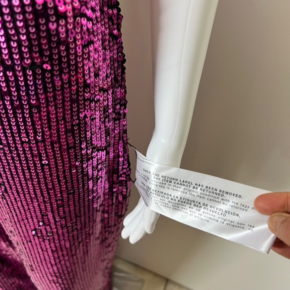 Dress the Population Pink Sequin Pantsuit, S, Spaghetti Strap, Wide‎ leg, NWOT - Picture 10 of 16